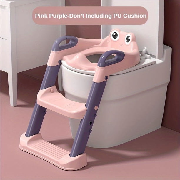 Auxiliary Toilet Ladder, Frog Children's Ladder Toilet Cute Trainer Supply For Kids