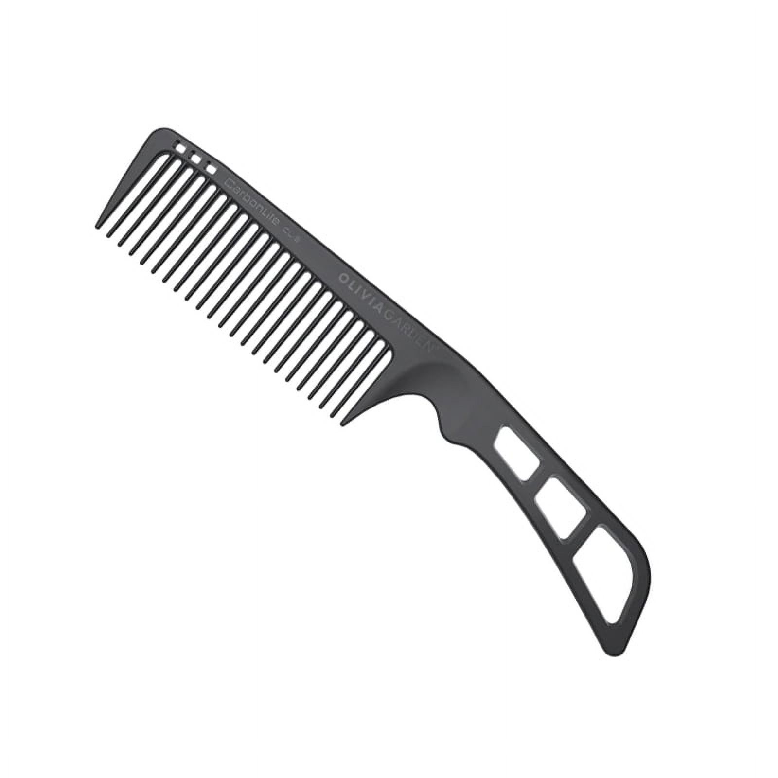 Olivia Garden - - Peine De Carbón Profesional Con Dientes Escalonados Mango Ergonómico