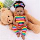 thumbnail image 2 of Muñeca Reborn Kgniess me negra de 55 cm con ropa y accesorios, 2 of 6