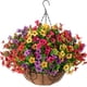 thumbnail image 1 of Cesta colgante artificial con plantas y flores HyeFlora Daisy, 1 of 8