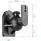 thumbnail image 3 of Soportes de pared para altavoces WALI SWM602, paquete de 5, capacidad de 3,5 kg, color negro, 3 of 3