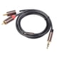 thumbnail image 1 of 3.5mm To 2 RCA Audio Cable 50 Ft,Yeung Qee Nylon Braided 3.5mm Male To 2RCA Male Stereo Audio Y Adapter Cable AUX RCA Splitter Cable For Smartphones, MP3, Tablets, Speakers, 1 of 3