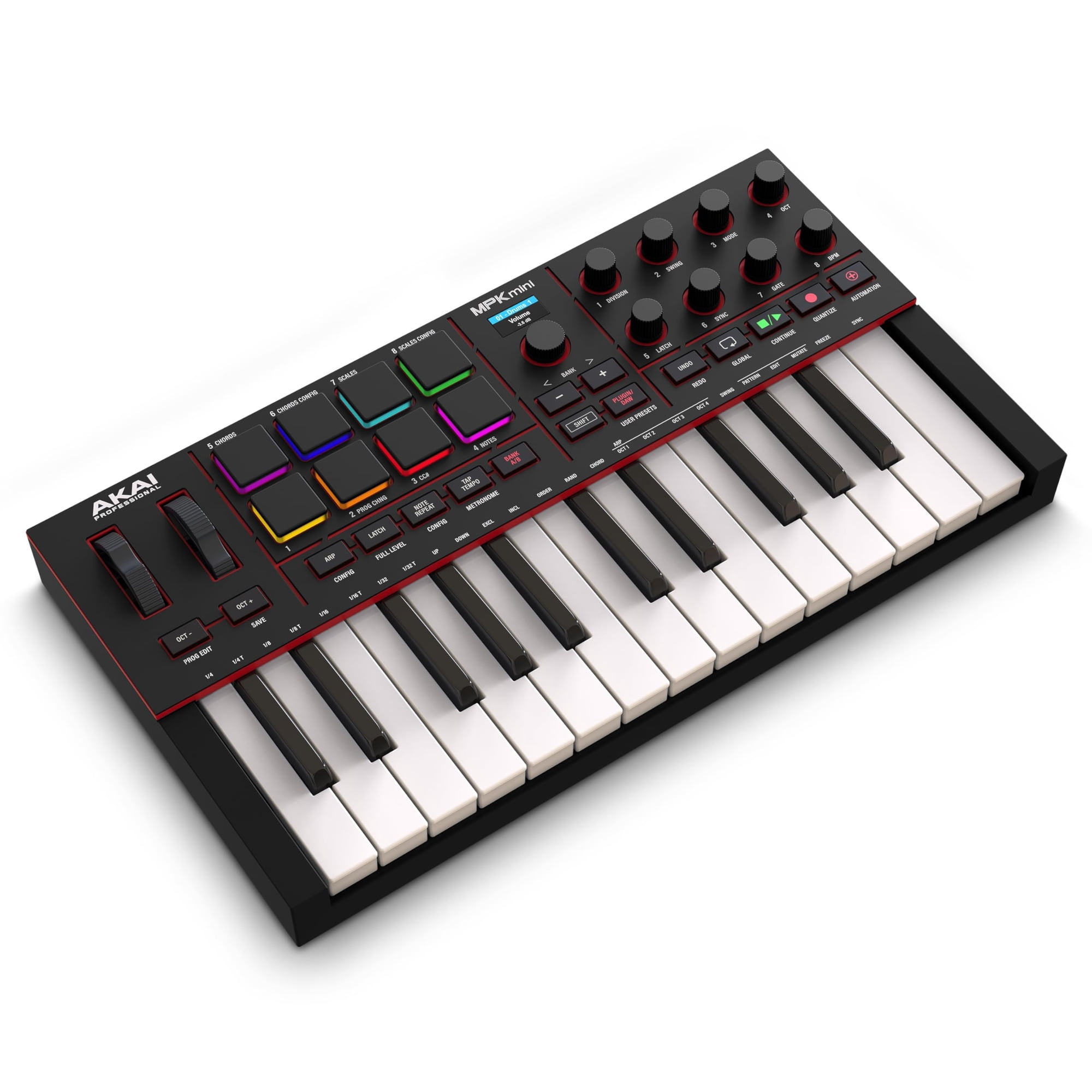 Controlador De Teclado Midi Akai Professional Mpk Mini Iv Usb-c