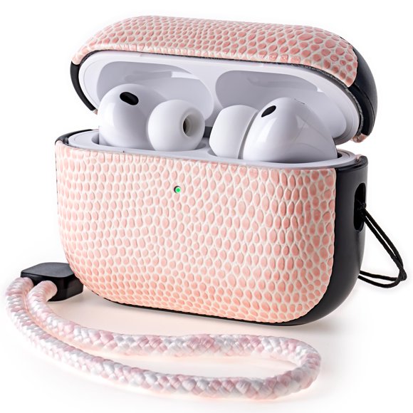 Estuche RIXENY de Cuero Vegano para AirPods Pro 3 con Cordón de 16 cm