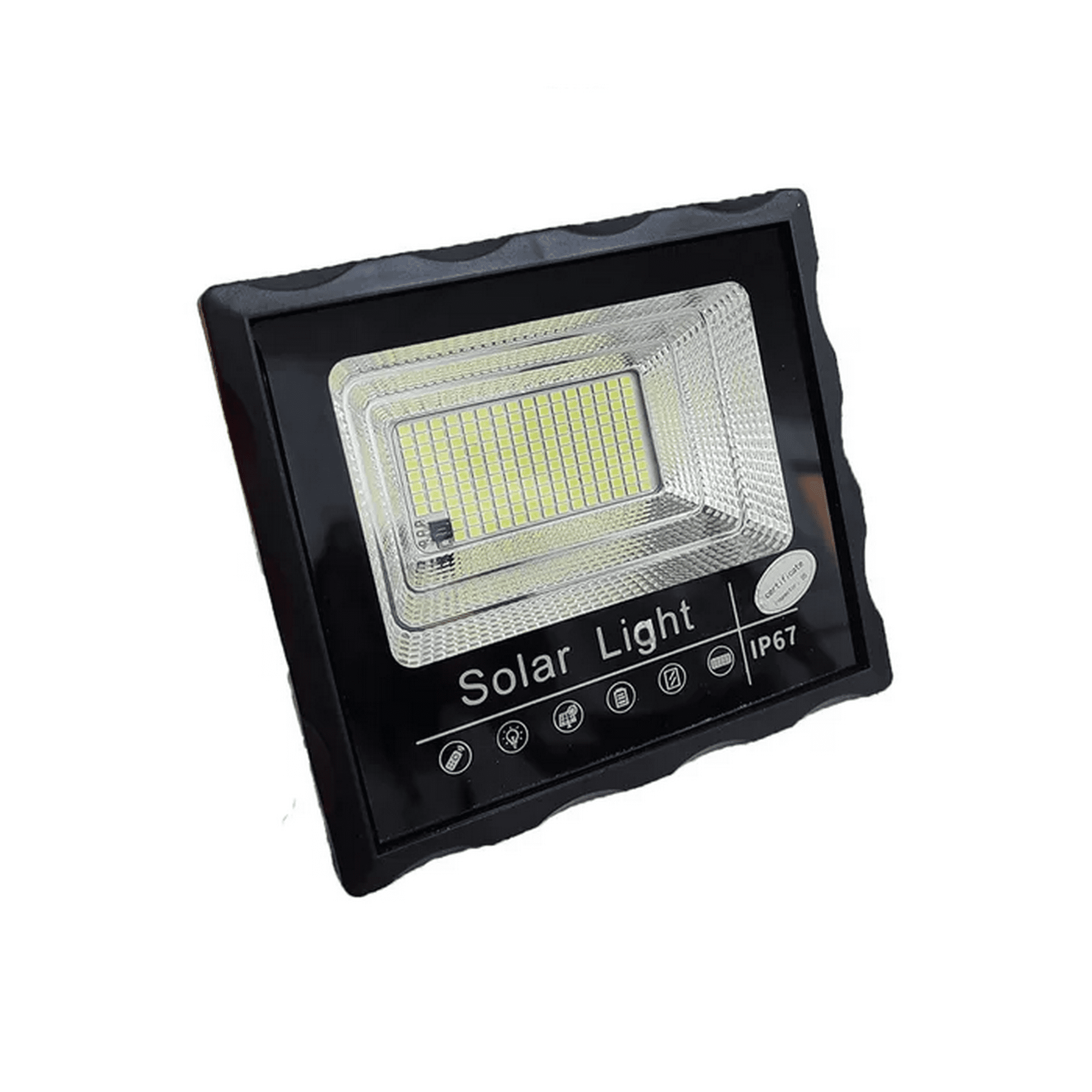 Genérico - Foco Led 40w + Panel Solar + Control 63 Leds Color Negro