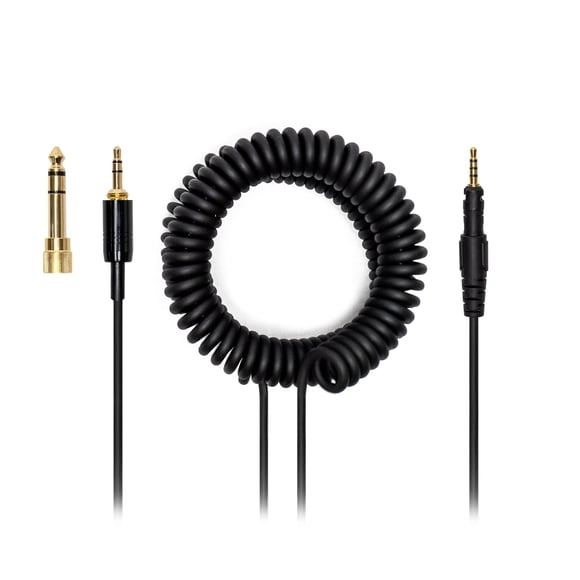 Cable de audio DJ Voarmaks de 4 polos, espiralado, compatible, 3 m