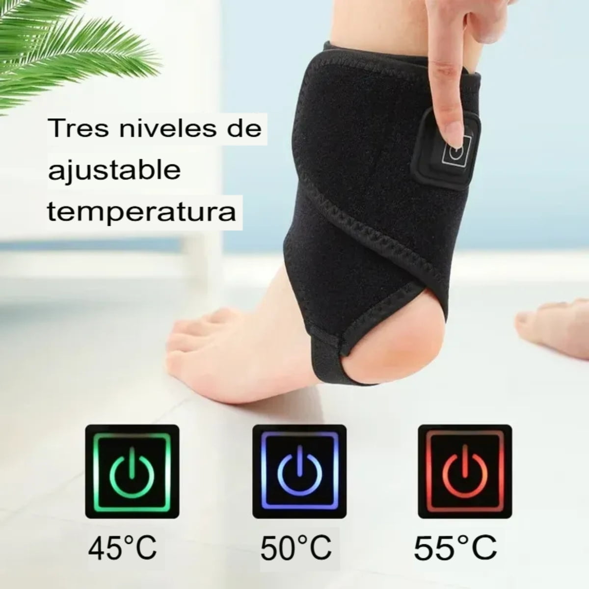 Movi - Tobillera Con 3 Niveles De Calor, Tobillo Y Pie