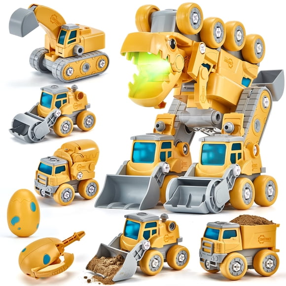 Vehículo de construcción para desarmar dinosaurios, robot, juguete para niños de más de 5 años