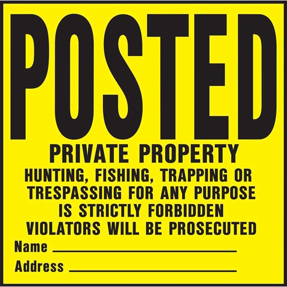 Señal de Propiedad Privada Hy‑Ko 28 cm × 28 cm (Pack de 20)
