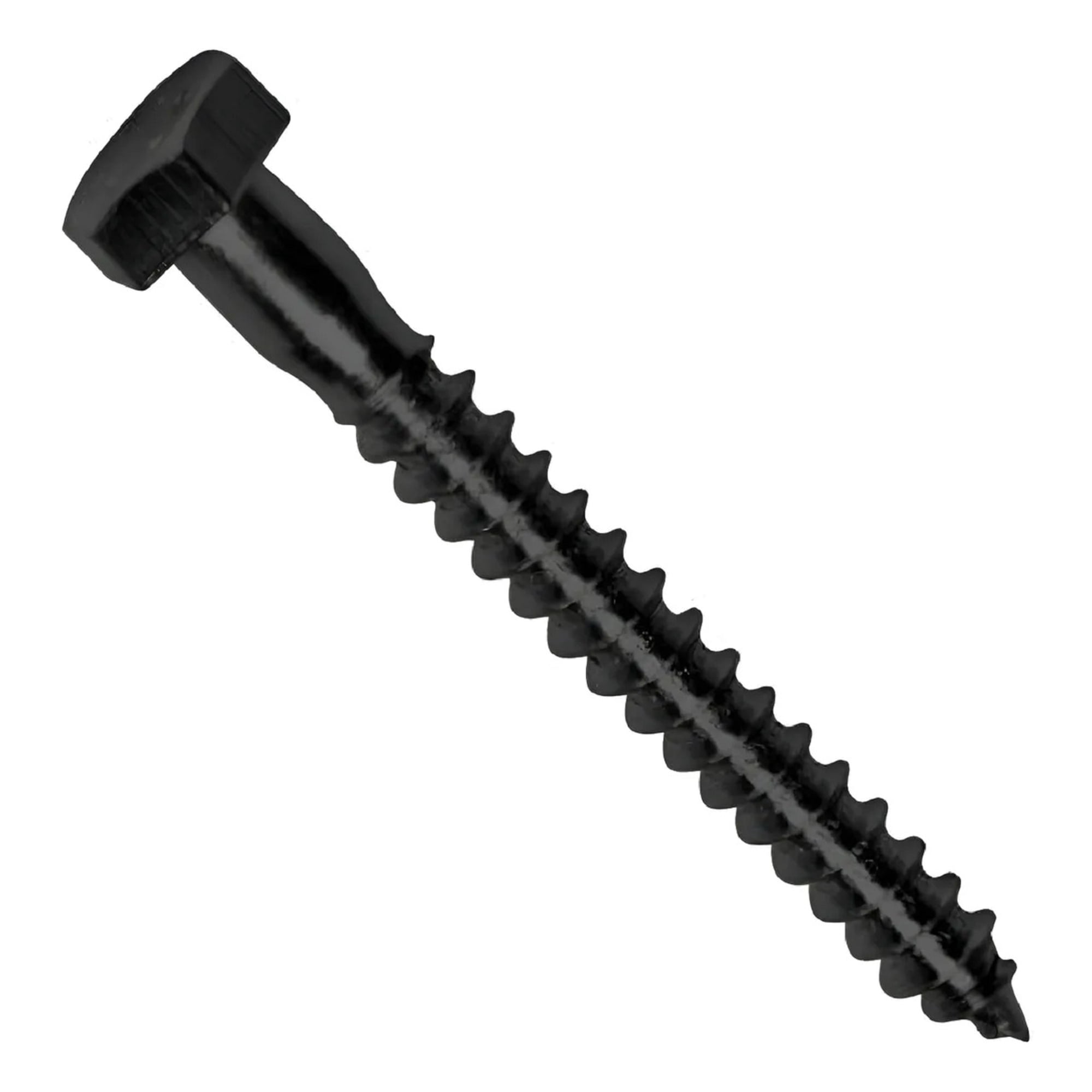 Genérica - Tornillo Hexagonal Tirafondo Pavonado 1/4 X 3 1/2 - 50 Uni