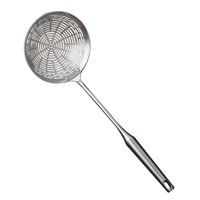 Magideal - Colador De Araña Para Cocinar, Espumadera Con Orificio Para Colgar, Colador De Acero Inoxidable Antiadherente Duradero Para Escurrir Patatas Fritas Y 14Cm