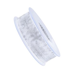 Bothyi - Cinta De Copo De Nieve Envoltura De Regalos Diy De Navidad Para Corona Día De San Valentín Plata