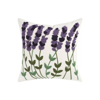 Genérico - Pack De 4 Fundas Para Cojines Sin Relleno Con Diseños Bordados Lila