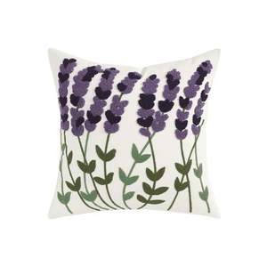 Genérico - Pack De 4 Fundas Para Cojines Sin Relleno Con Diseños Bordados Lila