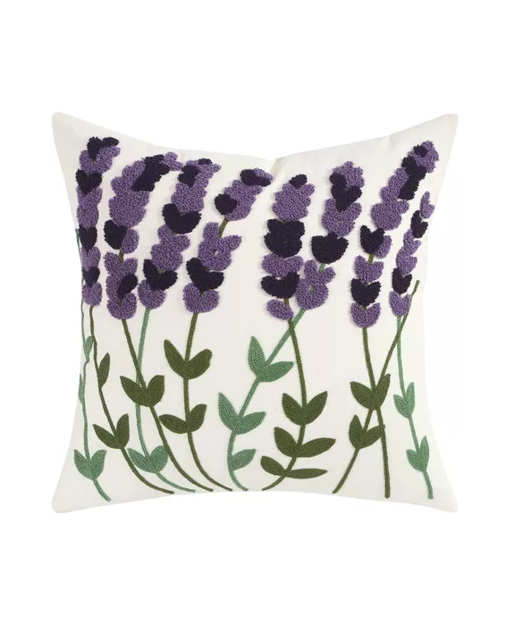 Genérico - Pack De 4 Fundas Para Cojines Sin Relleno Con Diseños Bordados Lila