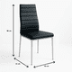 thumbnail image 4 of Pack de 2 Sillas Acolchadas Dining Liana con patas cromadas - Negras, 4 of 7