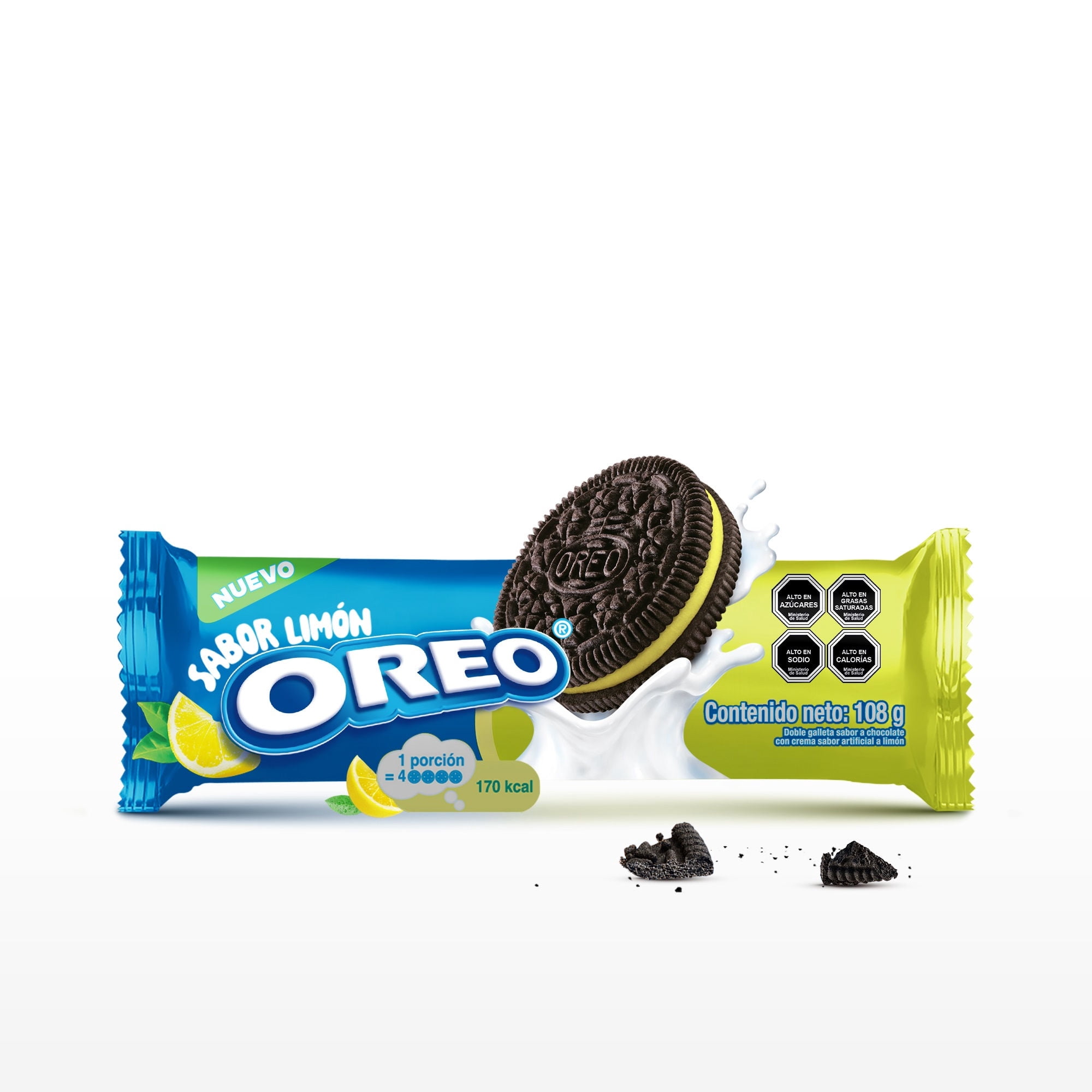 Galleta Rollo Sabor Limón 108 g Oreo