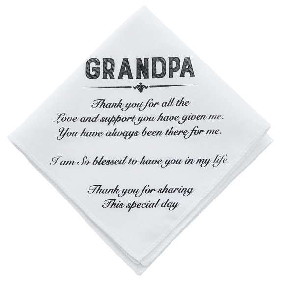 Pañuelo de algodón Wishprom – Regalo de boda para abuelo