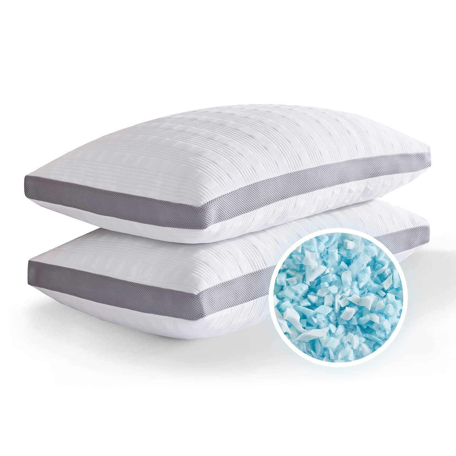 Cooling Pillows Meoflaw, Juego De 2 Unidades, Tamaño Estándar, Con Funda Lavable