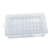 Magideal - Caja De Almacenamiento De Hilo De Coser, Contenedor Organizador De Hilo De Bordar Vacío Transparente, Bolsa De Transporte Para Bobinas De Bordado De C 42 Ejes