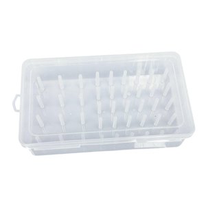 Magideal - Caja De Almacenamiento De Hilo De Coser, Contenedor Organizador De Hilo De Bordar Vacío Transparente, Bolsa De Transporte Para Bobinas De Bordado De C 42 Ejes