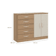 thumbnail image 3 of Cómoda 5 Cajones 2 Puertas Roble Beige, 3 of 4