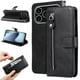 thumbnail image 3 of Funda con Cremallera para iPhone 17 Pro, Carcasa Cartera de Cuero PU con Soporte y Tarjetero, 3 of 5
