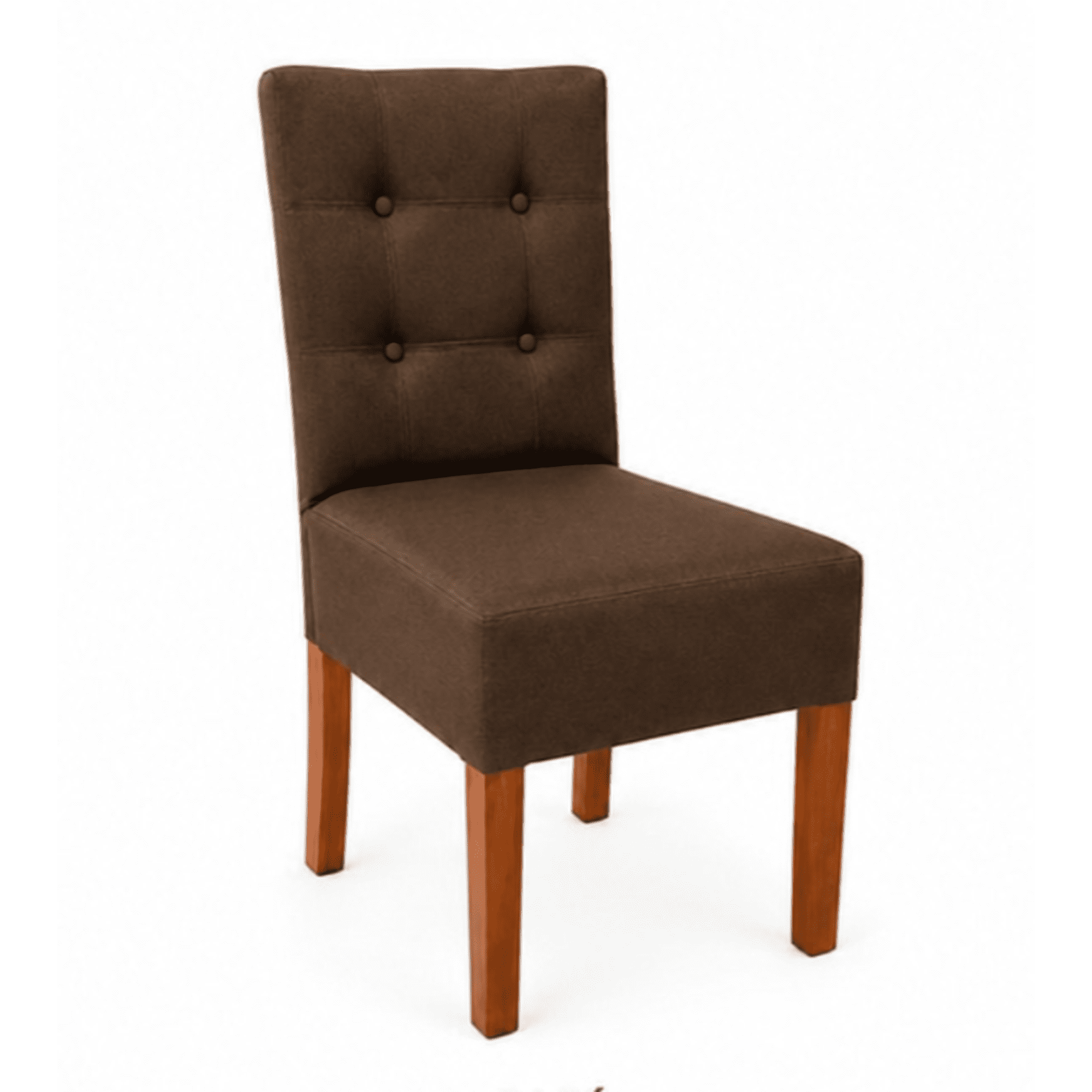 Rous Muebles - Pack 4 Sillas De Comedor, Respaldo Curvo, Estilo Capitoné, Color Café