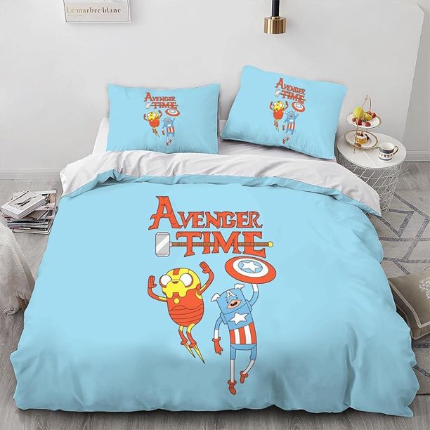 Adventure Finn Explore Time Anime Cover 3D Bedding Comforter Cover 3 Pcs Bedding Set