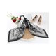 thumbnail image 5 of INSPIRE CHIC Mujer Pañuelo de Satén Cuadrado 35" Grande Paisley Sedoso Pañuelo para el Cabello Envoltura para Dormir Bandanas 90x90cm/35.4x35.4" Negro Blanco, 5 of 6