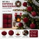 thumbnail image 2 of Set X6 Esferas Navideñas De Terciopelo Adornos Árbol Navidad Burdeos, 2 of 4