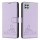 thumbnail image 5 of Funda tipo cartera FOXDOCK para Samsung Galaxy A22 5G con soporte, ranuras, RFID, diseño de gato, 5 of 5