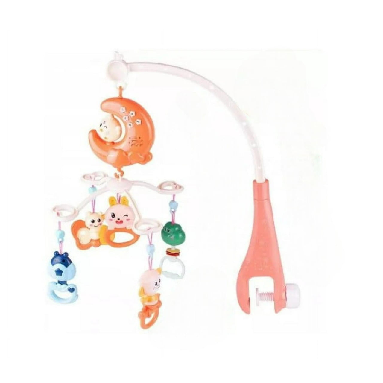 Genérico - Juguete Movil Sonajero Infantil Con Luz Y Sonido Luna Naranja