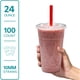 thumbnail image 2 of Vasos Transparentes Desechables De 700 Ml Con Tapas Planas Y Pajitas De 100 Unidades, 2 of 7