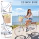 thumbnail image 2 of Bicicleta de viajero de 22 pulgadas con cesta delantera para niñas, marco de acero al carbono alto, bicicleta de la ciudad cómoda para montar al aire libre, 2 of 4