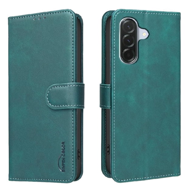 Funda Billetera para Samsung Galaxy S23 FE Protección RFID y Soporte Ajustable Verde