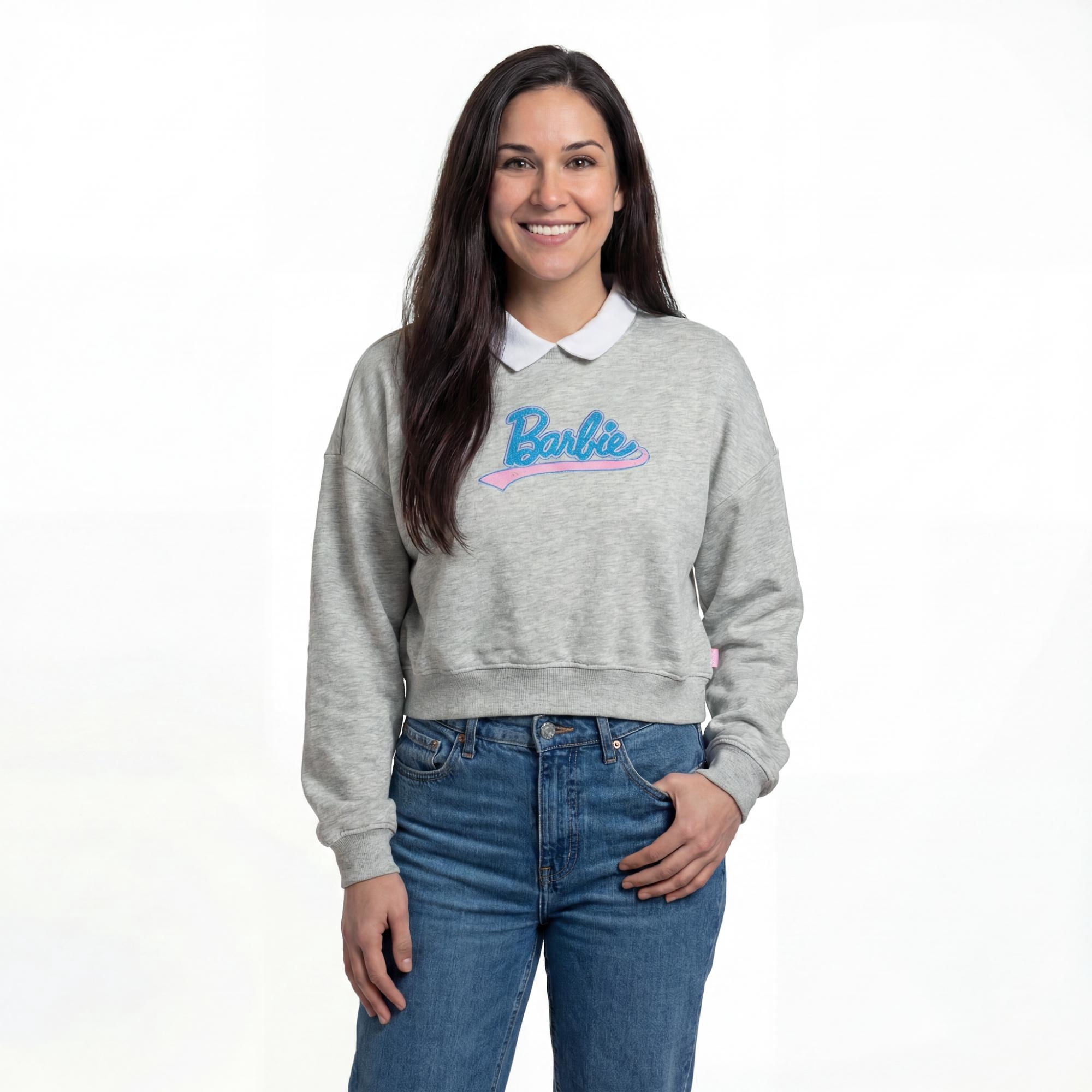 Polerón Barbie Mujer Gris M