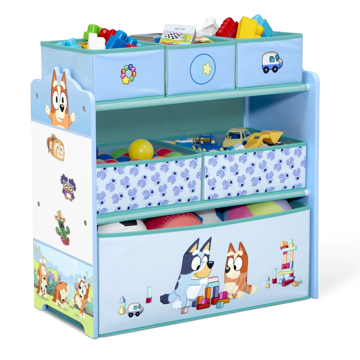 Organizador De Juguetes Bluey Delta 6 Compartimientos Niaos
