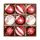 thumbnail image 1 of 9 Piezas De Adornos De Bolas De árbol De Navidad De 2,3 Pulgadas, Decorativos Para Puerta De Chimenea, Estilo B, 1 of 3