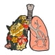 thumbnail image 3 of Pin Decorativo Del Esmalte De La Moda De Los Pernos De La Insignia De La Solapa Del Metal Para Los Médicos Camisa Bufanda Flores Pulmón, 3 of 5