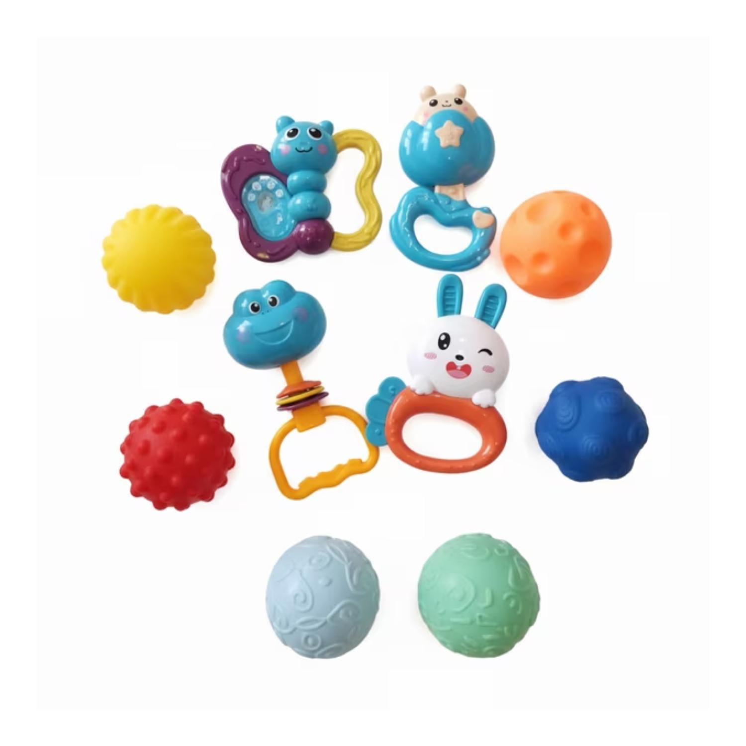 Set De 6 Pelotas Sensoriales Para Bebé – Forma De Fútbol, Colores Vivos Y Material Seguro, Juguete Educativo
