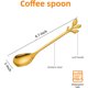 thumbnail image 2 of AnSaw Elegant Gold Leaf Handle Coffee Spoons, 10 piezas, 4,7 pulgadas, 2 of 3
