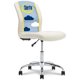 thumbnail image 1 of Silla de trabajo Serta Essential sin brazos con ruedas y respaldo de malla, color crema, 1 of 9