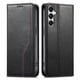 thumbnail image 1 of Funda tipo cartera para Samsung Galaxy A17 de piel con cierre magnético, ranuras para tarjetas y correa para la muñeca Negro, 1 of 6