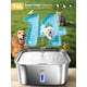 thumbnail image 2 of Fuente de agua para perros MAILOFY de acero inoxidable de 14 litros con 7 filtros, 2 of 9