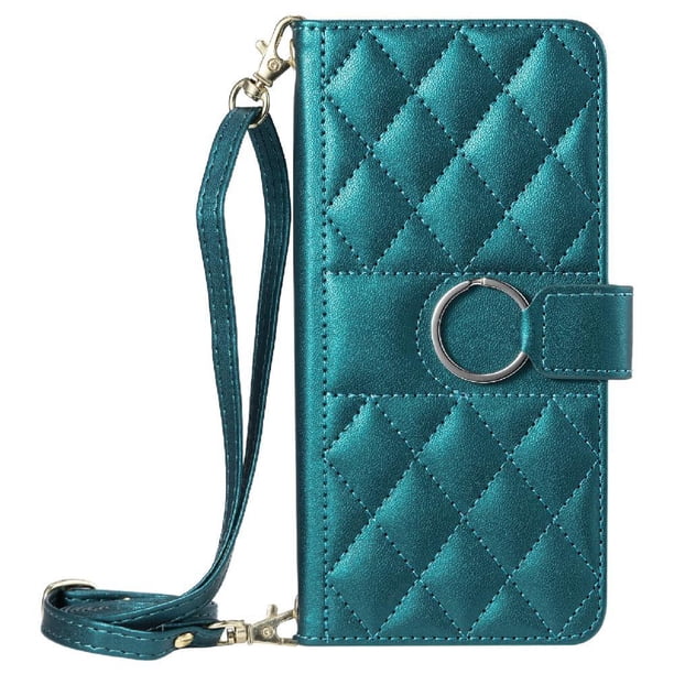 Funda tipo billetera FOXDOCK para Samsung Galaxy S20 Plus – Tapa abatible con correa para mujer