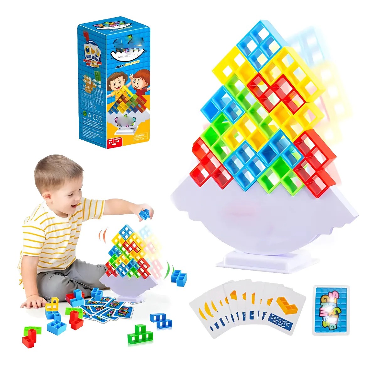 Genérica - 48Pcs Balanceo Para Bloques Tetris Geométricos