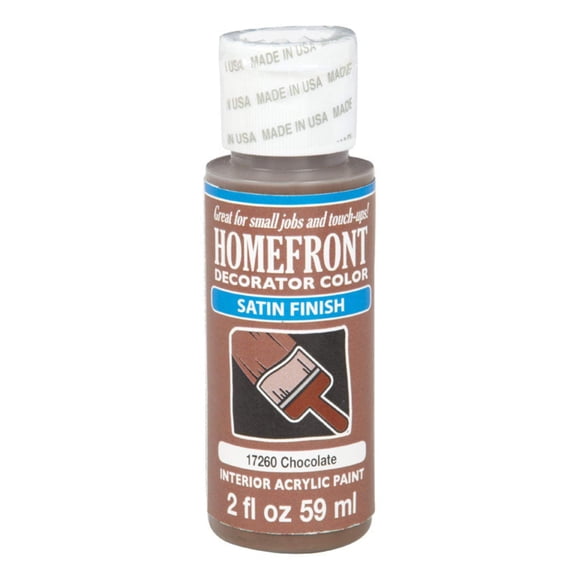 Paint Homefront 17260, acrílico satinado, color chocolate, 59 ml, paquete de 3