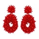 thumbnail image 3 of Pendientes Bohemios étnicos únicos, Pendientes Colgantes Para Citas, Regalo De Cumpleaños Para Mujeres, Color Rojo, 3 of 3