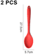 thumbnail image 2 of 2 cucharas de silicona para cocinar, resistentes al calor y de diseño higiénico. Utensilios de cocina y cucharas para mezclar., 2 of 5